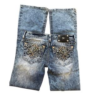 Miss Me Embroidered Sequin Bootcut Jeans